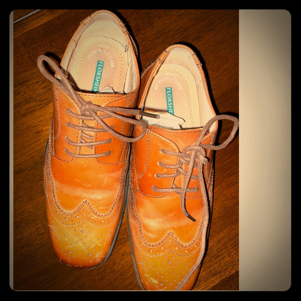 Florsheim Kids Leather Wing Tips Sz 3